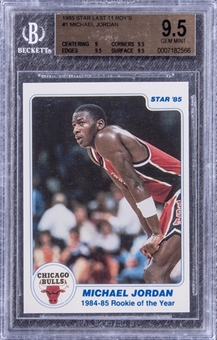 1985 Star Last 11 ROYs #1 Michael Jordan Rookie Card - BGS GEM MINT 9.5